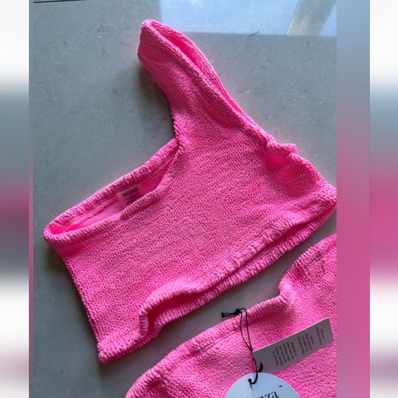 💓💓💓Hunza G Nancy one shoulder swim suit bikini bubblegum - Picture 11 of 14